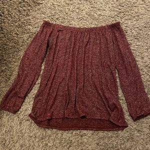 Off the shoulder long sleeve top